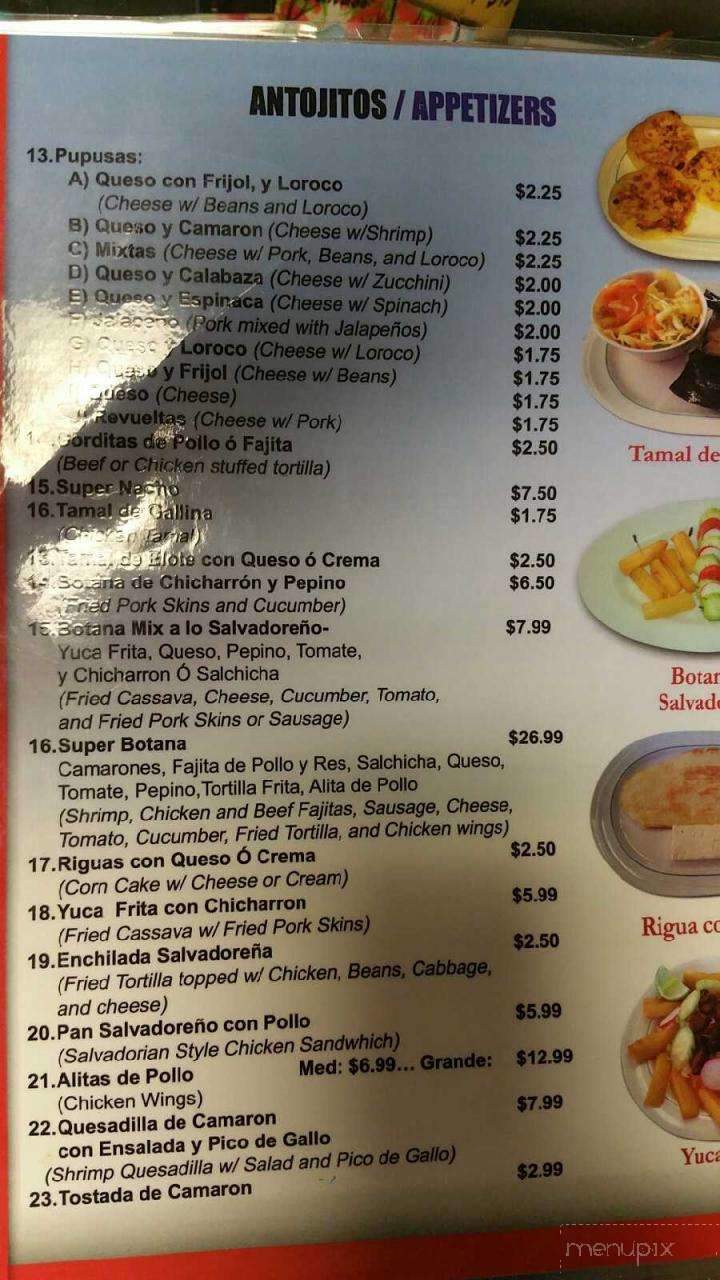 Monica's Restaurant - Dallas, TX menu_pic