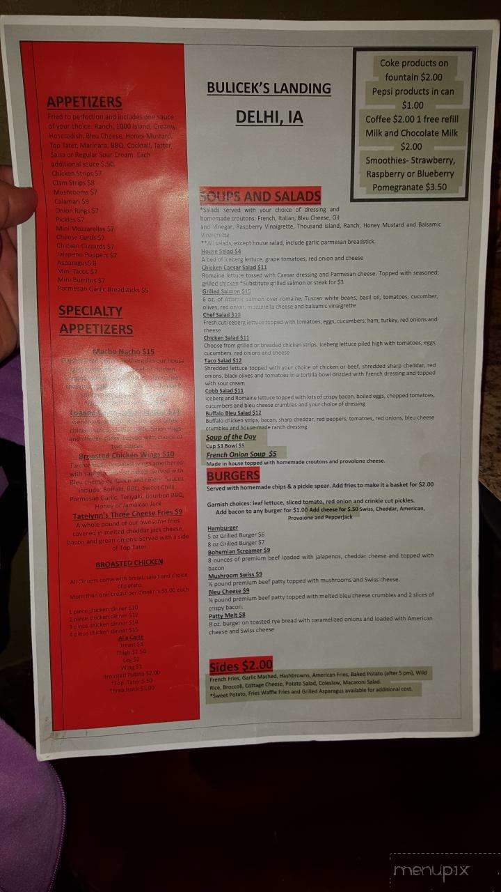 Delhi Landing - Delhi, IA menu_pic