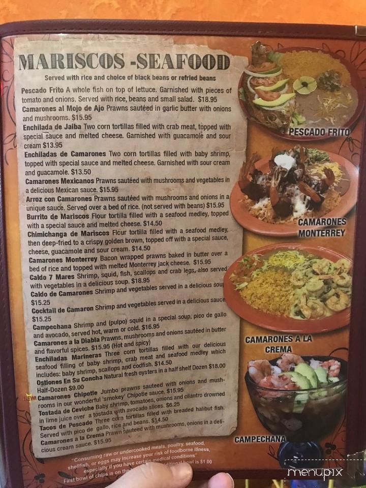 El Sombrero Mexican Restaurant - Portland, OR menu_pic