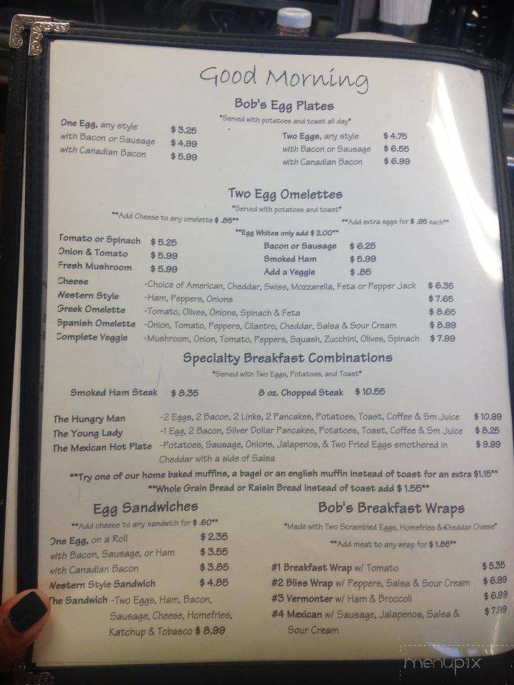 Bob's Diner - Brewster, NY menu_pic
