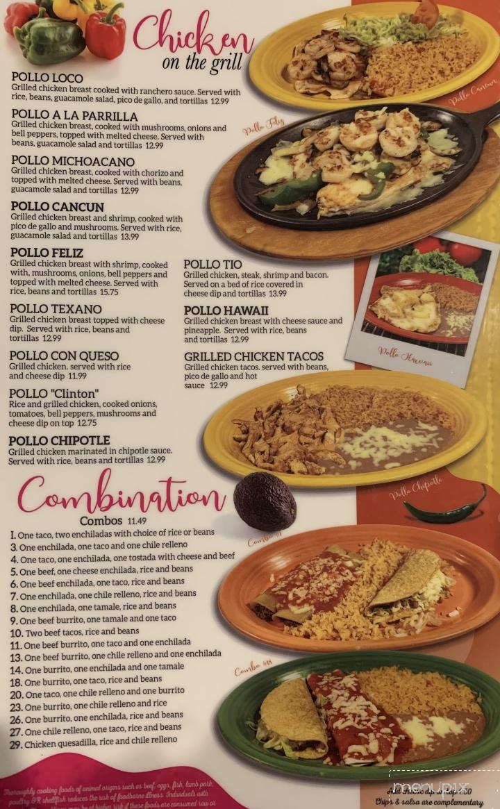 El Camino Real - Clinton, MO menu_pic
