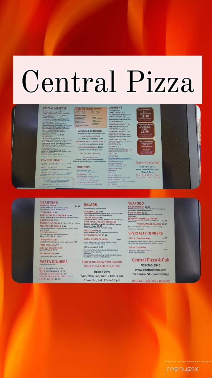 Central Pizza & Pub - Southbridge, MA