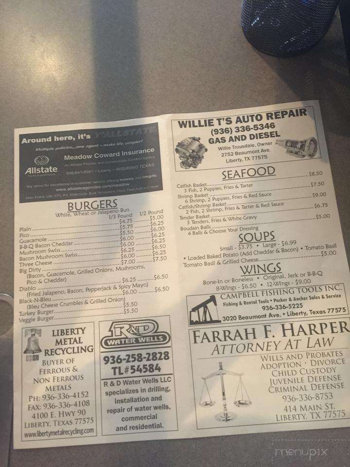 Jax Hamburgers - Liberty, TX menu_pic