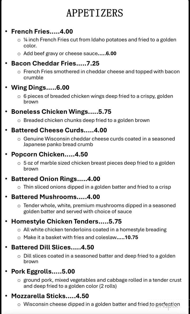 Happy Hour Bar - Gwinn, MI menu_pic