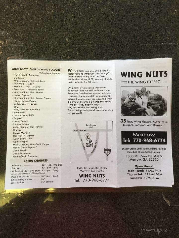 Wing Nuts - Morrow, GA menu_pic