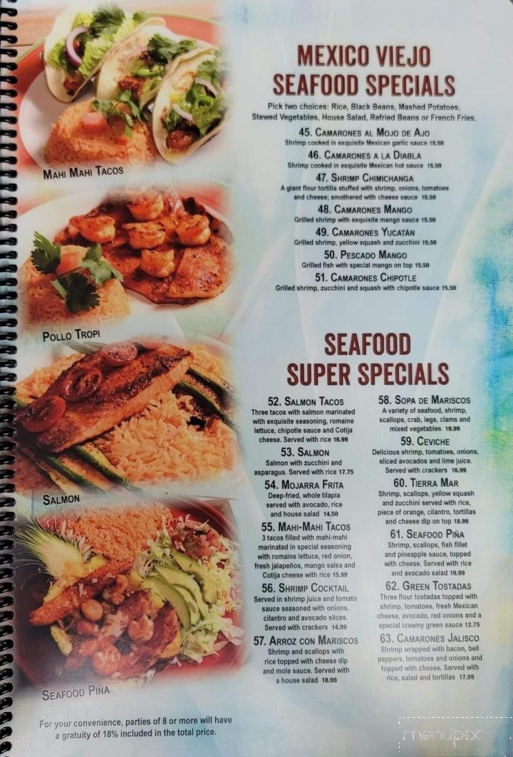 Mexico Viejo - Taylorsville, NC menu_pic
