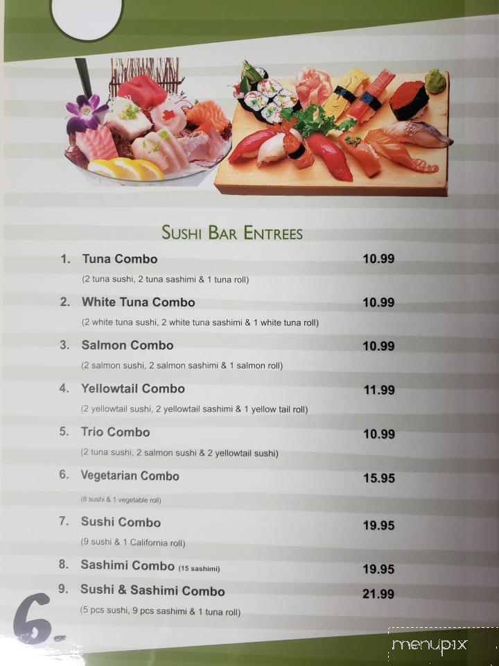Tokyo Japanese Steak House - Crossville, TN menu_pic