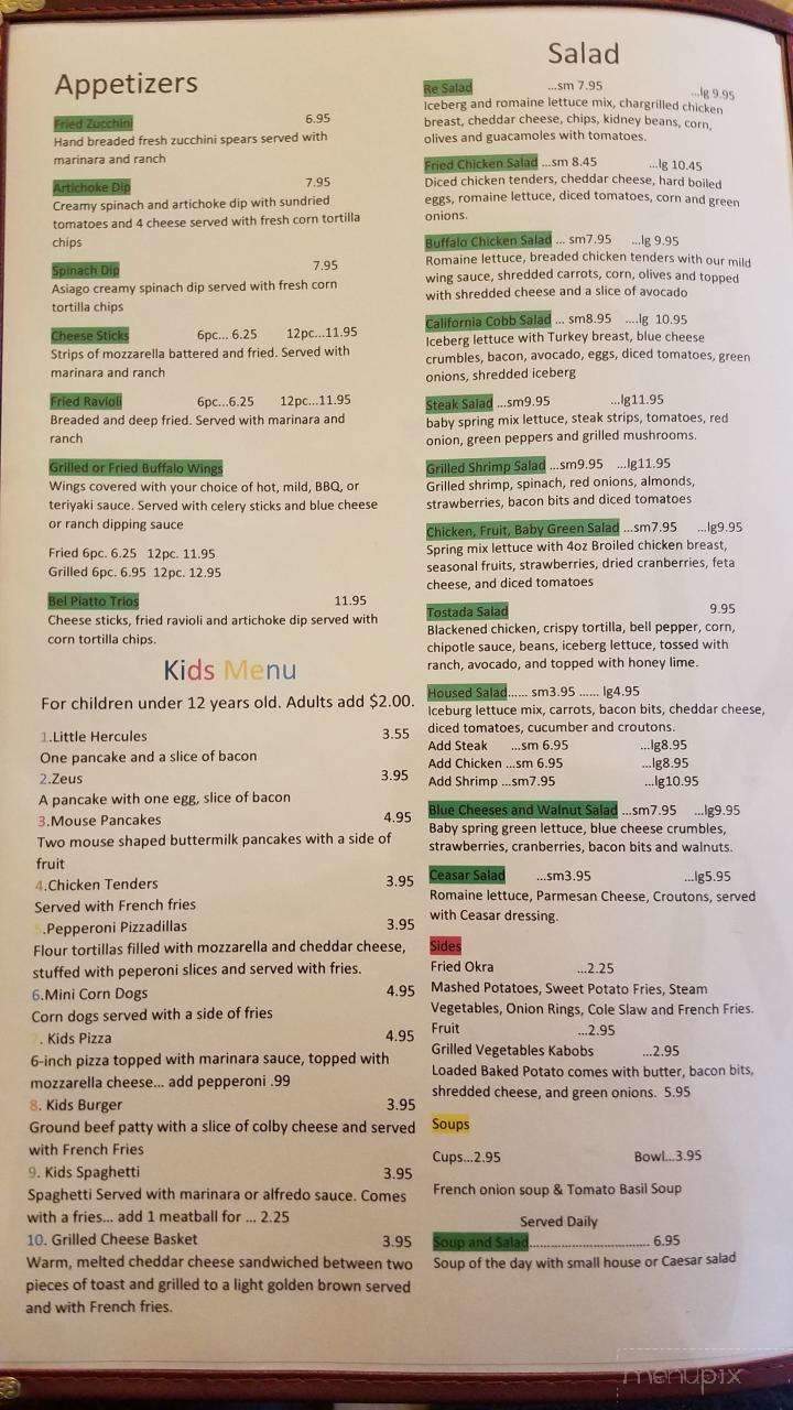Bel Piatto - Kosciusko, MS menu_pic