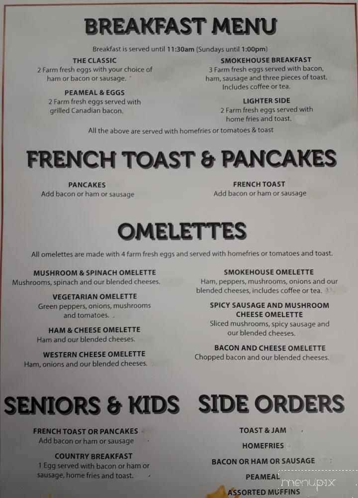Yeck's Smokehouse Grill - Ridgetown, ON menu_pic