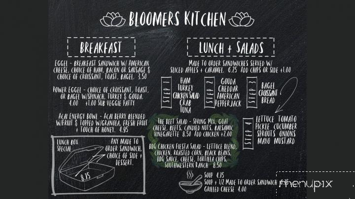 Bloomers On Central - Fort Dodge, IA menu_pic