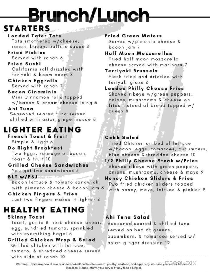 Iron Horse Bar and Grill - Beech Island, SC menu_pic