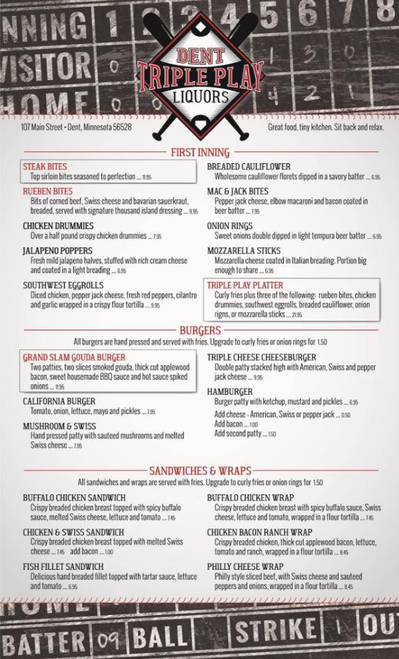 Dent Triple Play Liquo - Dent, MN menu_pic