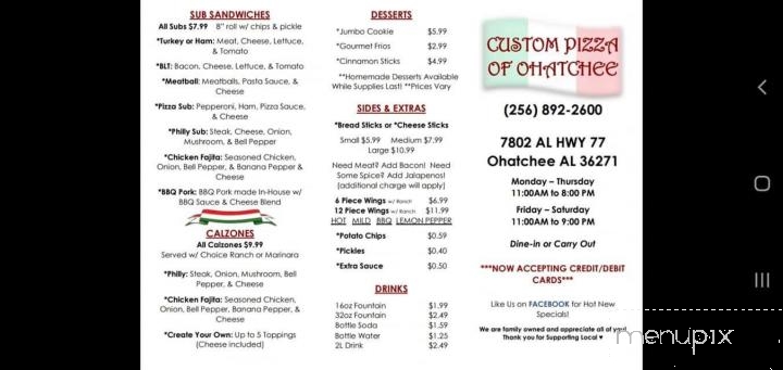 Custom Pizza Of Ohatchee - Ohatchee, AL