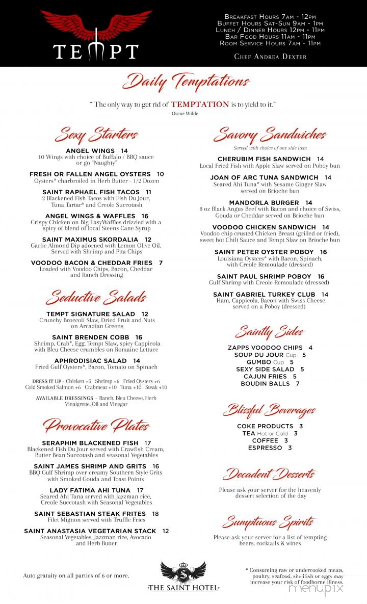 Tempt - New Orleans, LA menu_pic