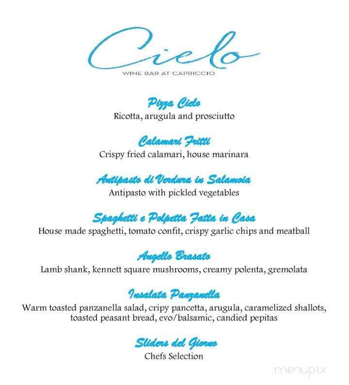Capriccio - Atlantic City, NJ menu_pic