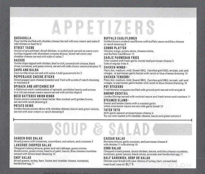 Charlie's Lakeside - Las Vegas, NV menu_pic