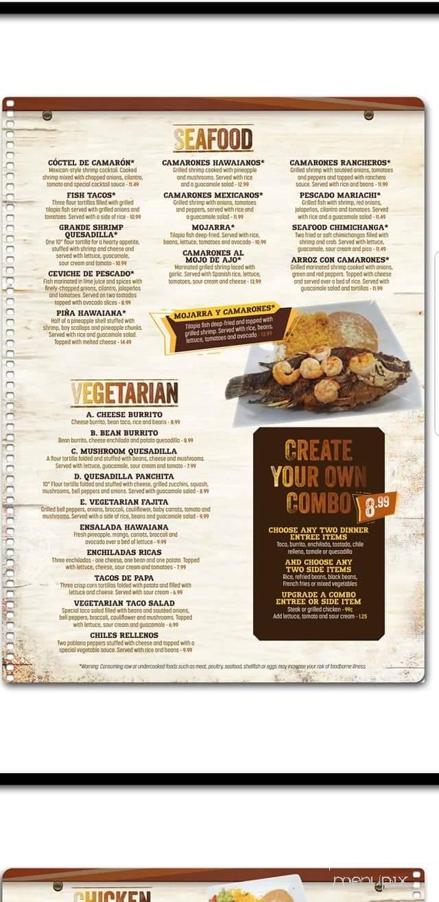 Casa Grande - Crossville, TN menu_pic