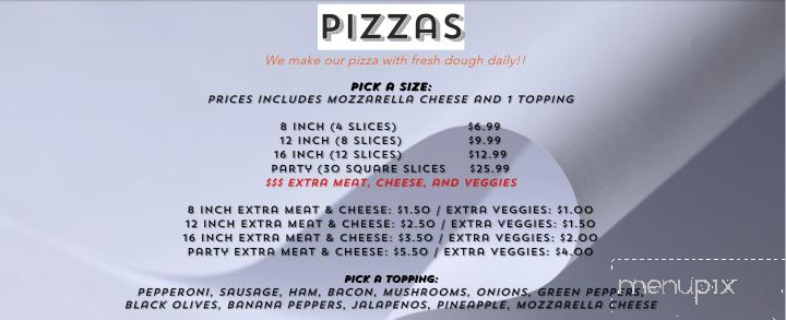 Vinnie's Pizzeria - Findley Lake, NY menu_pic