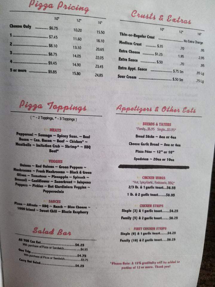 Denelies Pizza - Spooner, WI menu_pic