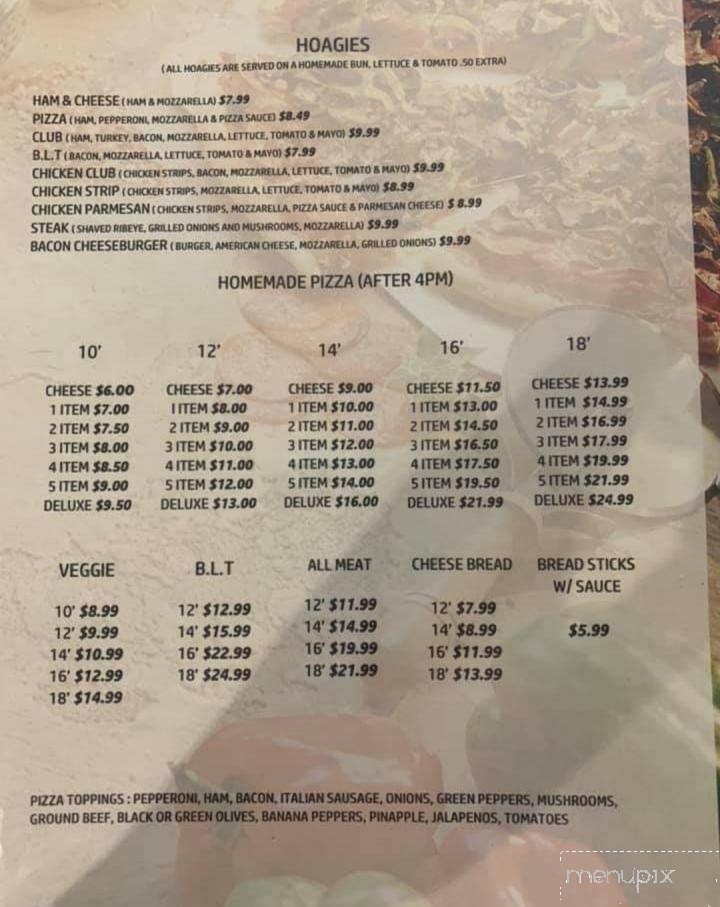 The Depot - Lachine, MI menu_pic