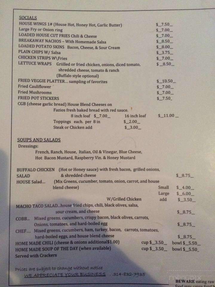 Kickers Corner - Saint Louis, MO menu_pic