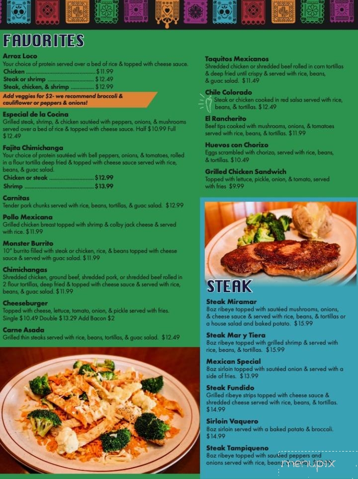 El Palenque Mexican Restaurant - Lowell, OH menu_pic