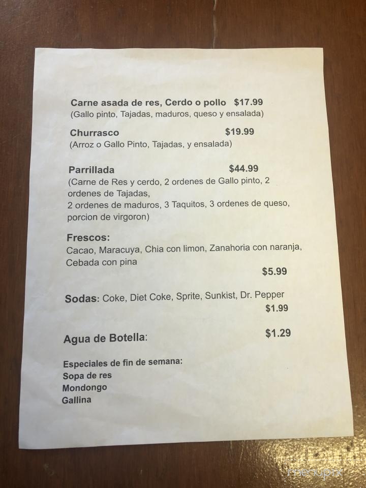 Fritanga Nicaraguense La Carreta - South Houston, TX menu_pic