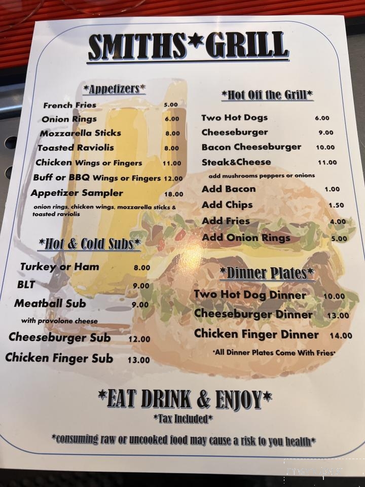 Smith's Tavern - Haverhill, MA menu_pic