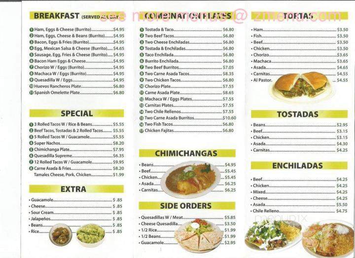 Los Alazanes Mexican Food - Victorville, CA menu_pic