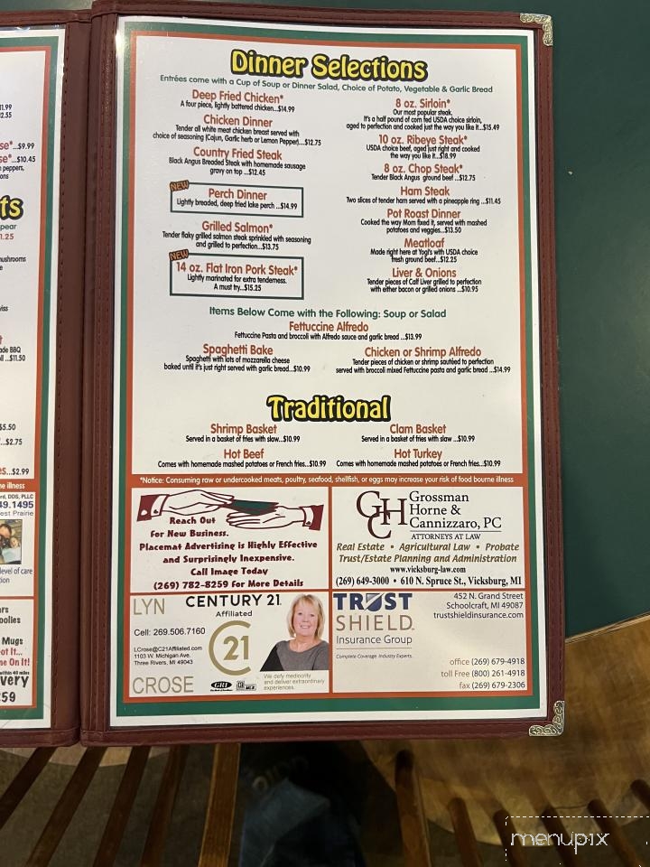 Yogi's - Vicksburg, MI menu_pic