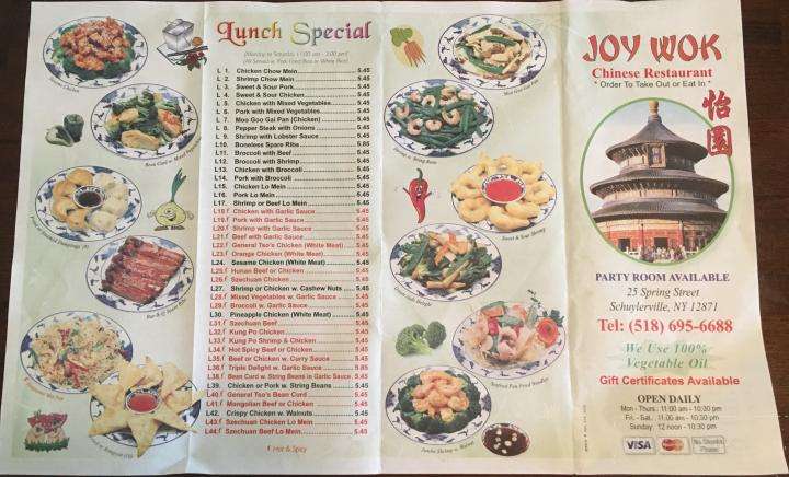 Joy Wok Chinese Restaurant - Schuylerville, NY