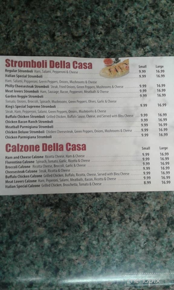 King's Pizzeria - Berwick, PA menu_pic