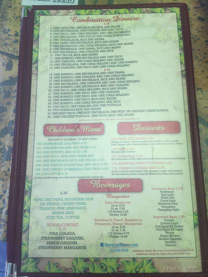 El Palomar - Circleville, OH menu_pic