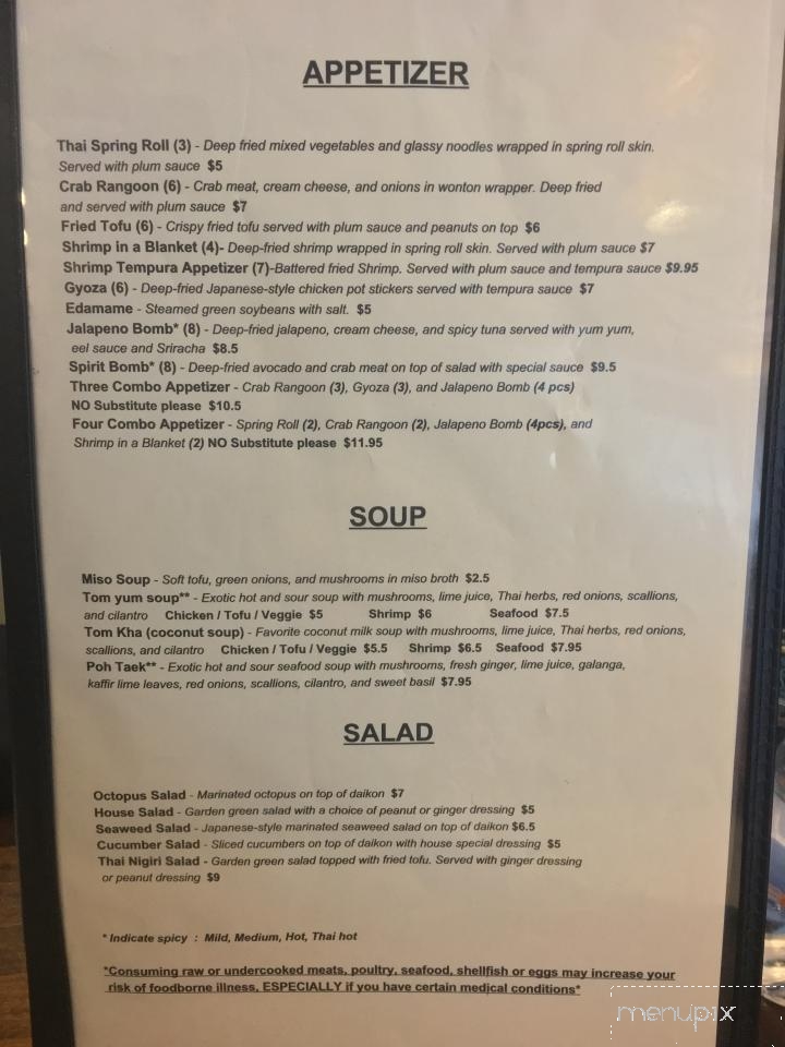 Thai Nigiri - Sandpoint, ID menu_pic