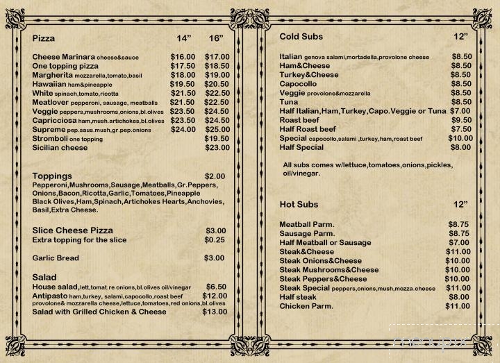 Fabio's Pizza - Naples, FL menu_pic
