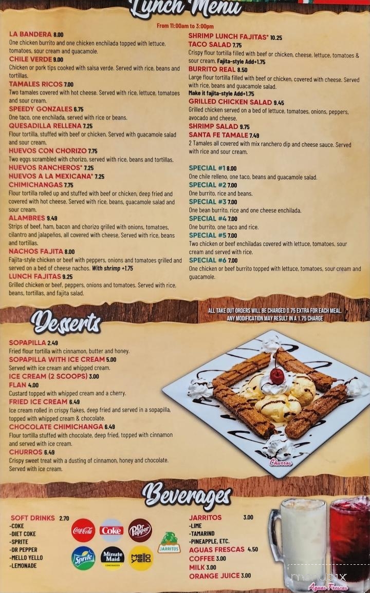 Los Rancheros - Burns, TN menu_pic
