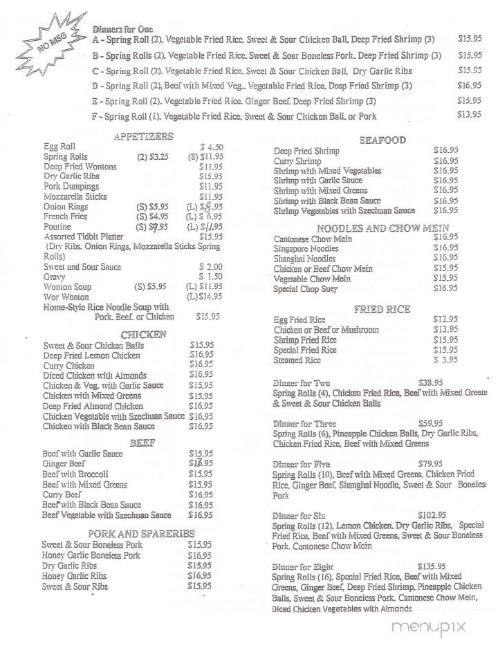 Sing's Family Restaurant - Sangudo, AB menu_pic