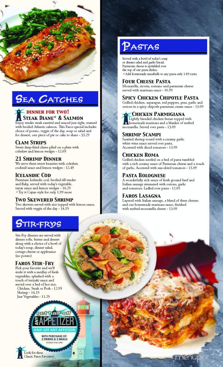 Faros Family Restaurant - Fond Du Lac, WI menu_pic