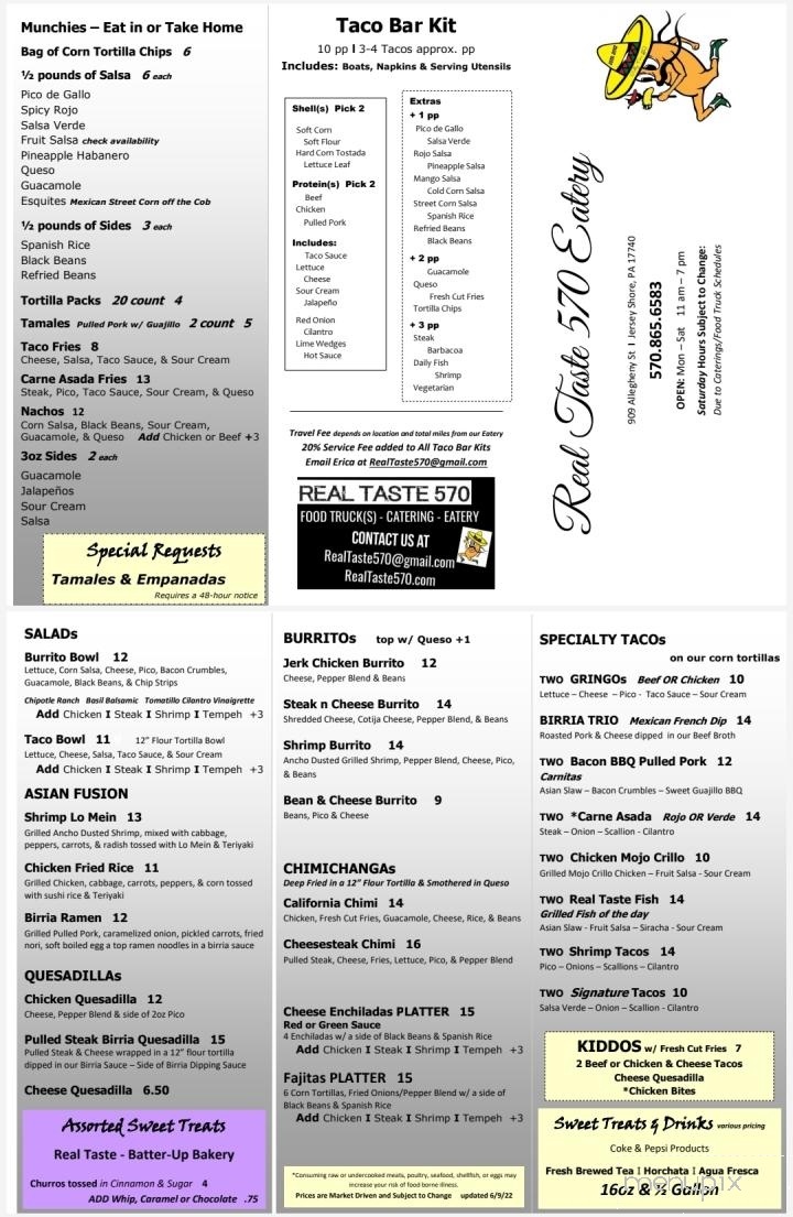 Real Taste 570 - Jersey Shore, PA menu_pic
