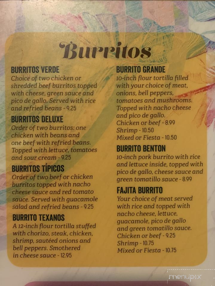 Los Portales Mexican Restaurant - Benton, KY menu_pic