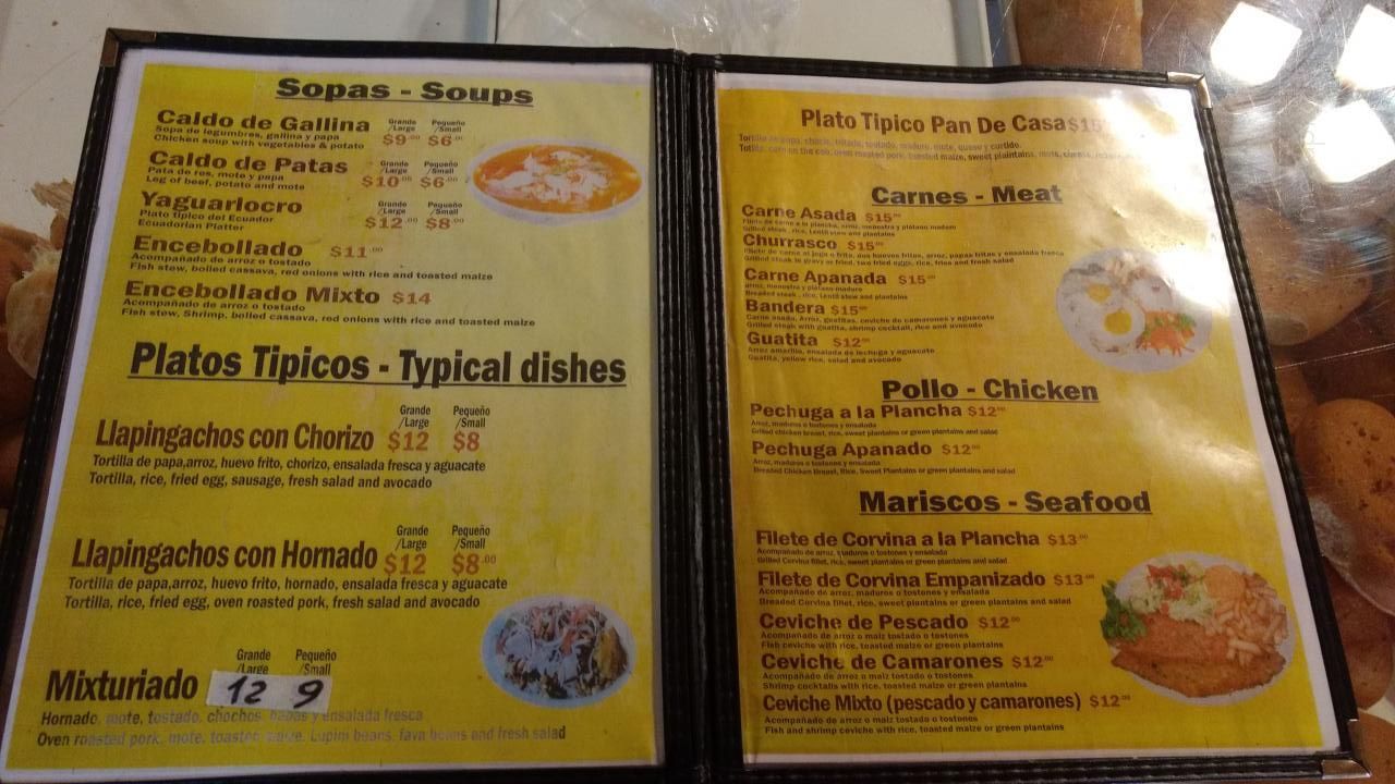Pan de Casa - North Plainfield, NJ menu_pic