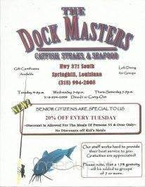 Dock Masters - Sarepta, LA menu_pic