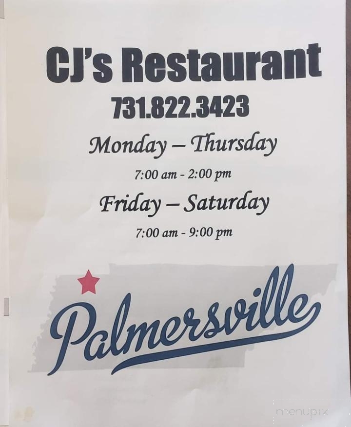 CJ's Restaurant - Palmersville, TN