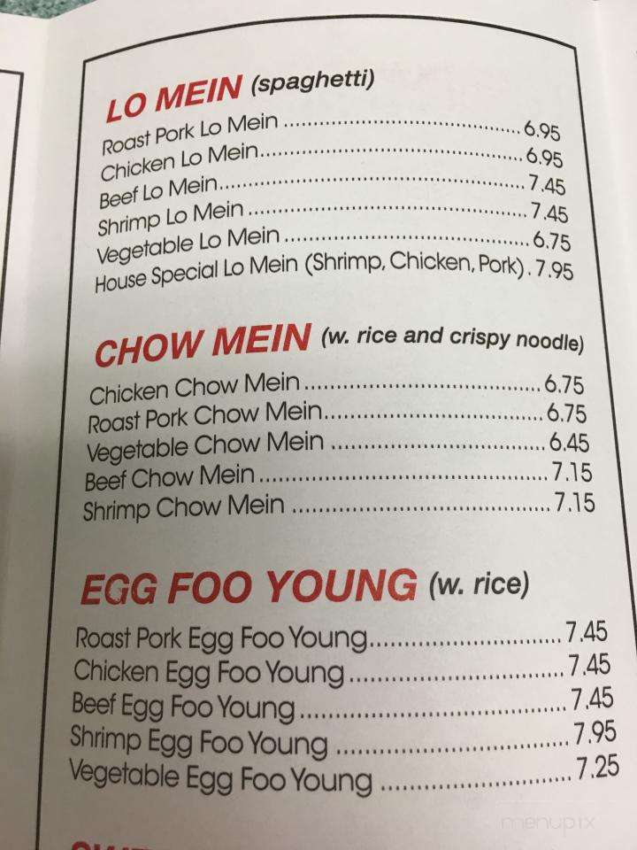 Dragon House Restaurant - Hinesburg, VT menu_pic
