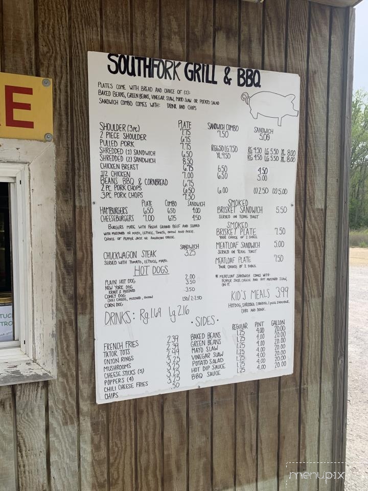 South Fork Grill - Glasgow, KY menu_pic