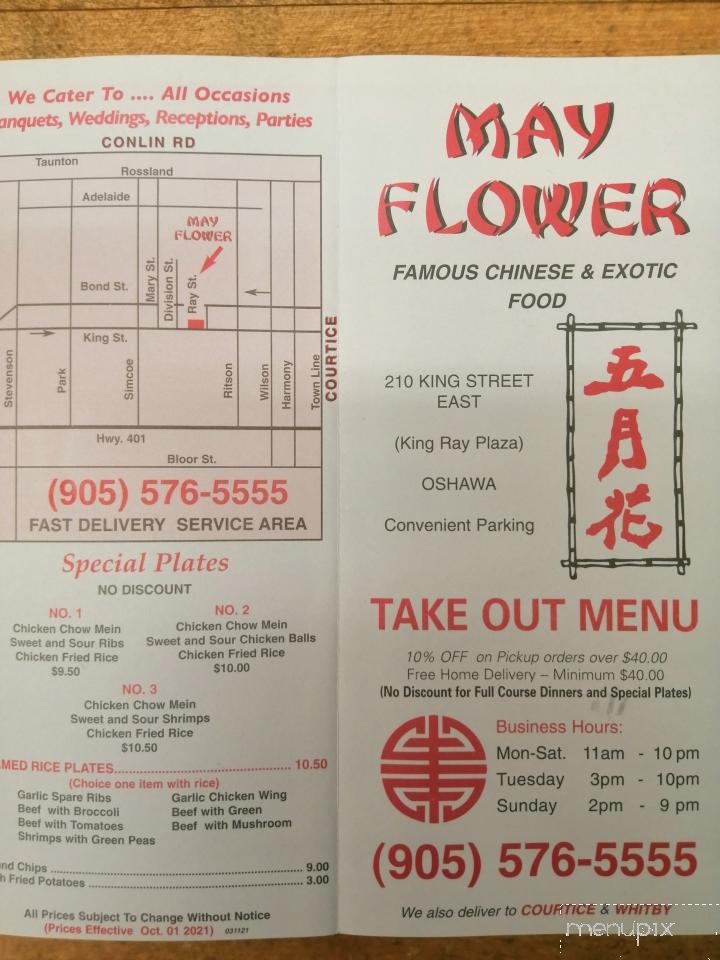 May Flower Chinese Foods - Oshawa, ON menu_pic