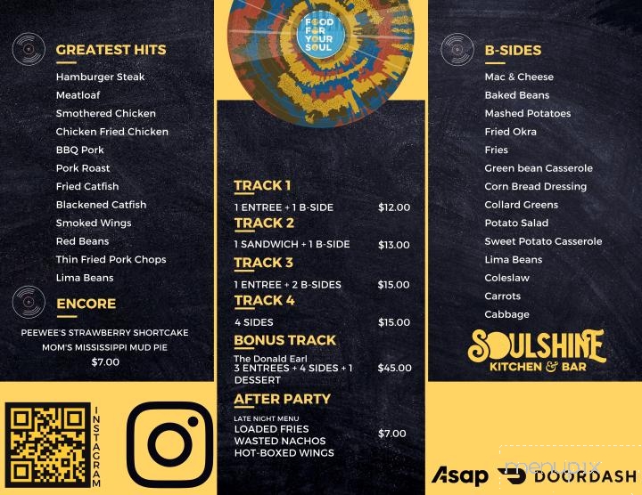 Soulshine Kitchen and Bar - Baton Rouge, LA menu_pic