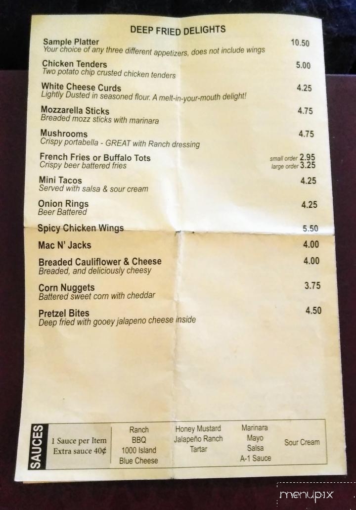 Sly's Midtown Tavern - Sheboygan, WI menu_pic