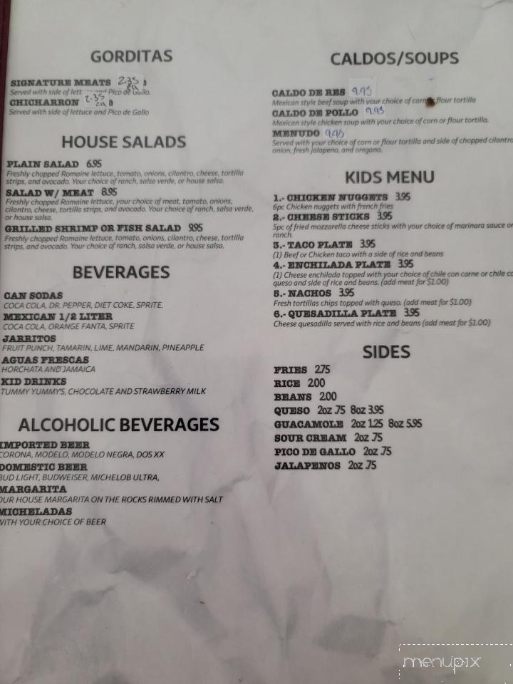 Cowboy Taqueria Mexican Foood - Terrell, TX menu_pic