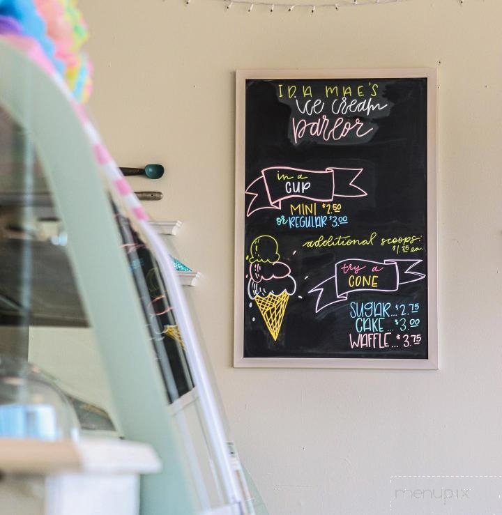 Ida Mae's Ice Cream Parlor - Locust Grove, OK menu_pic
